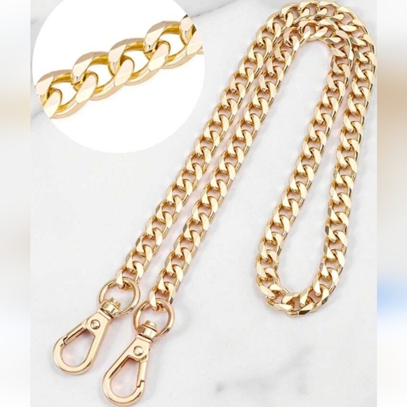 Gold Chunky Purse Chain - Picture 1 of 4